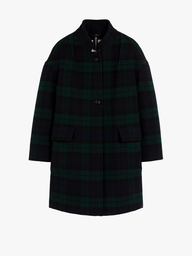 FREDDIE BLACK WATCH WOOL COCOON COAT 1