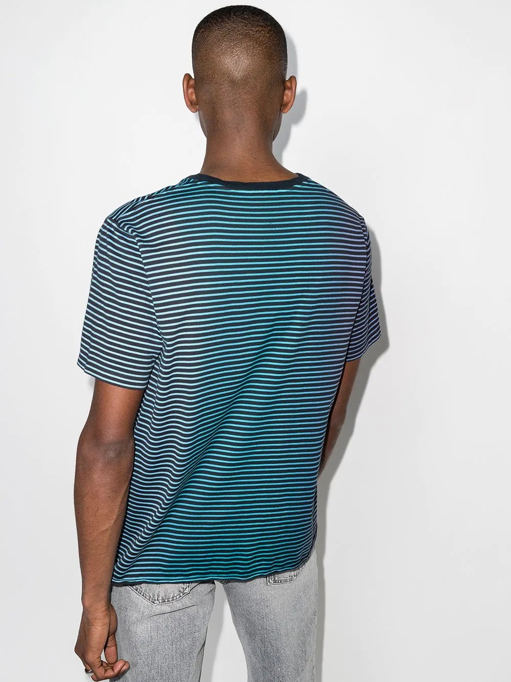 striped logo T-shirt - 3