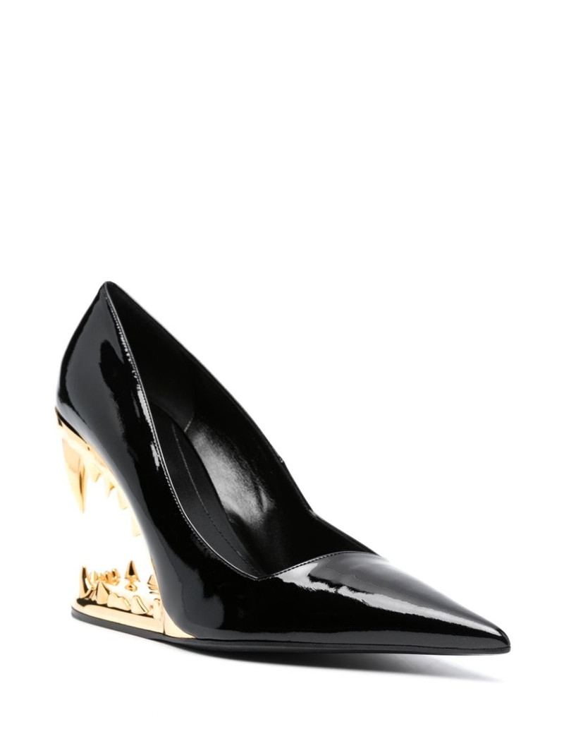 GCDS Morso 105mm leather pumps outlook