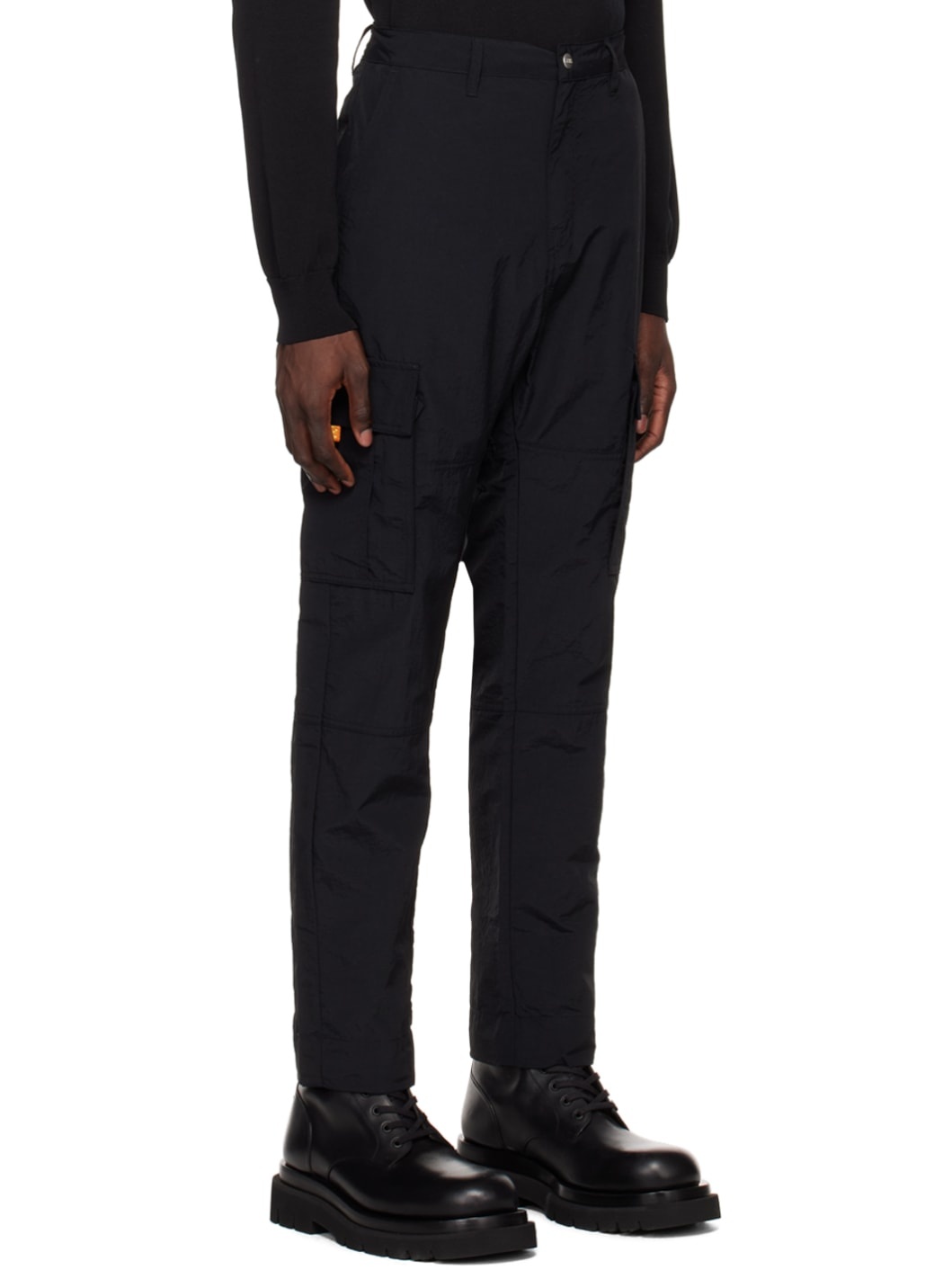 Black Cross Cargo Pants - 2