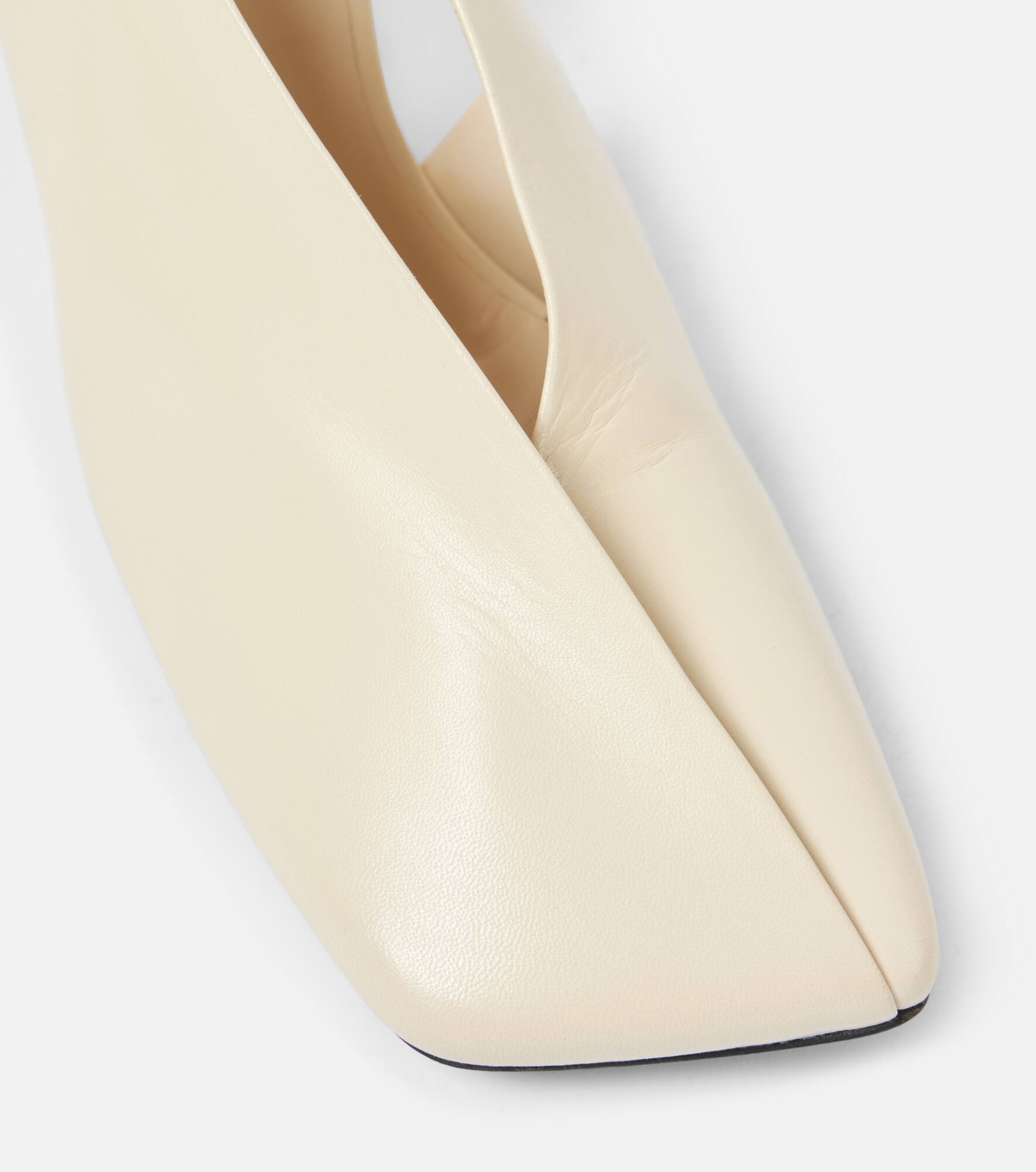 Leather slingback pumps - 5