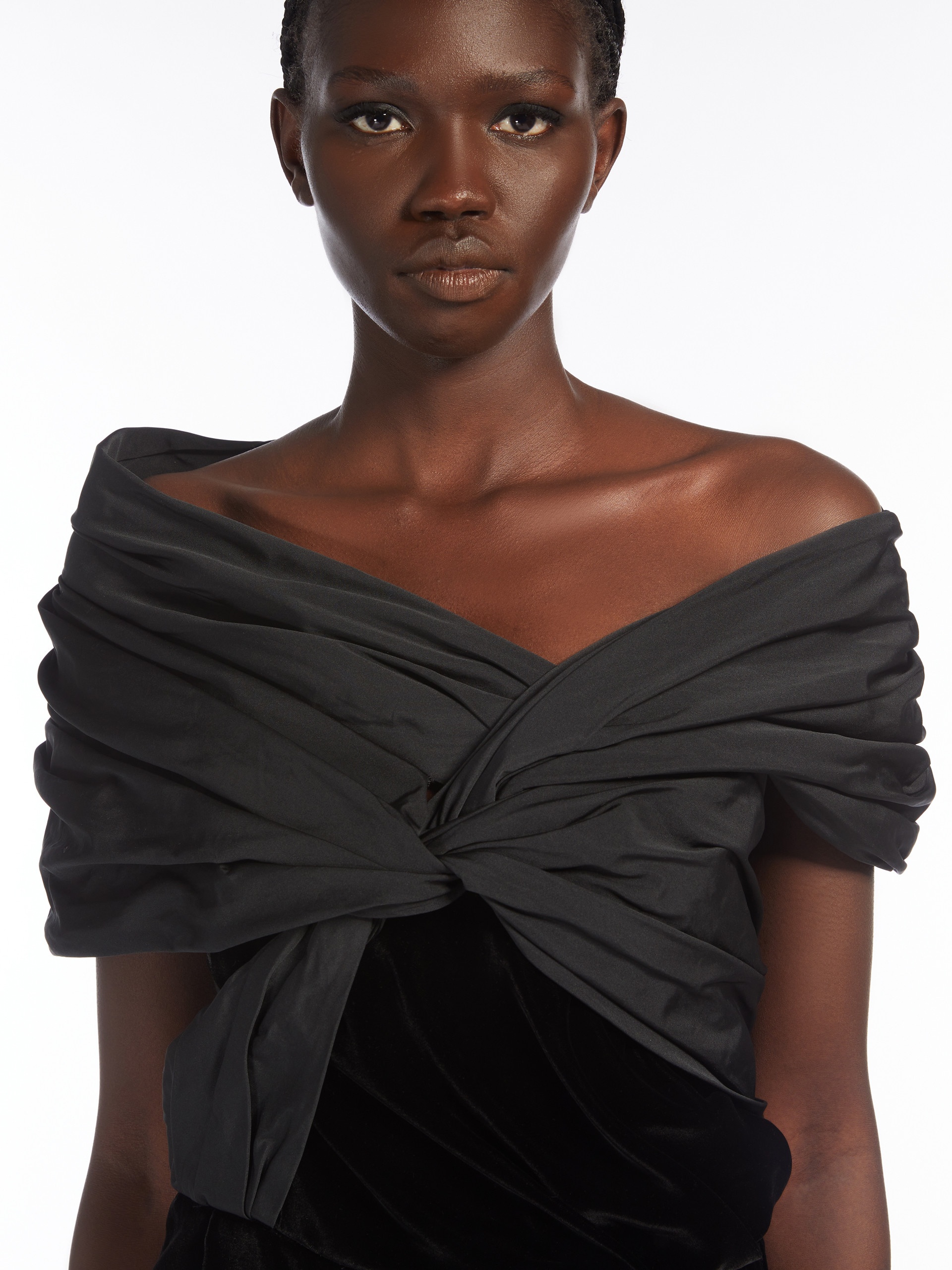 LUIGI Micro-faille and velvet jumpsuit - 5