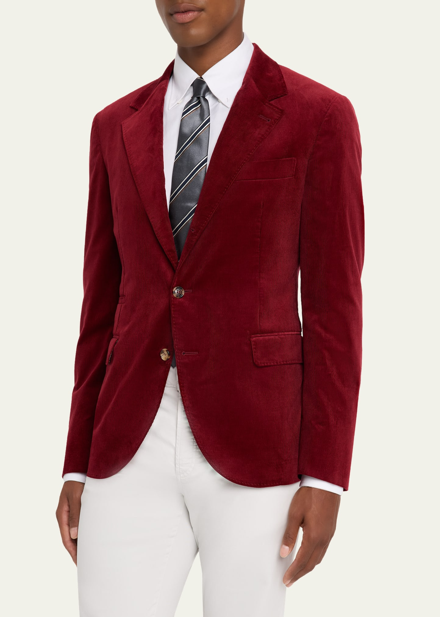 Men's Sea Island Cotton Corduroy Deconstructed Blazer - 4