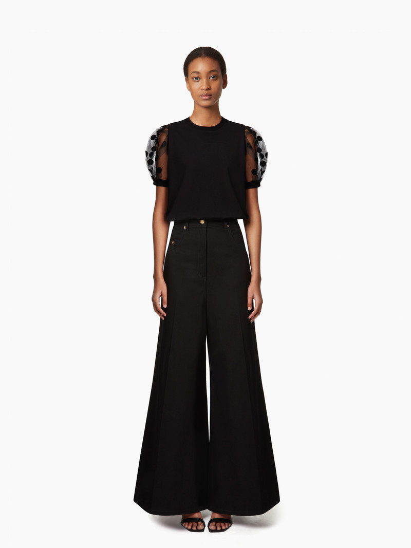 FLARED DENIM PANTS - 1