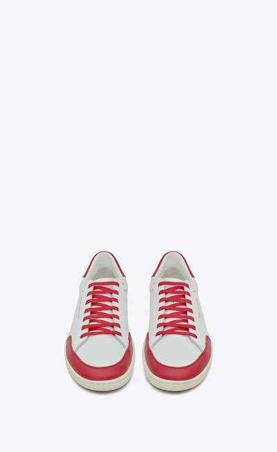 SAINT LAURENT court classic sl/10 sneakers in perforated and grained leather outlook