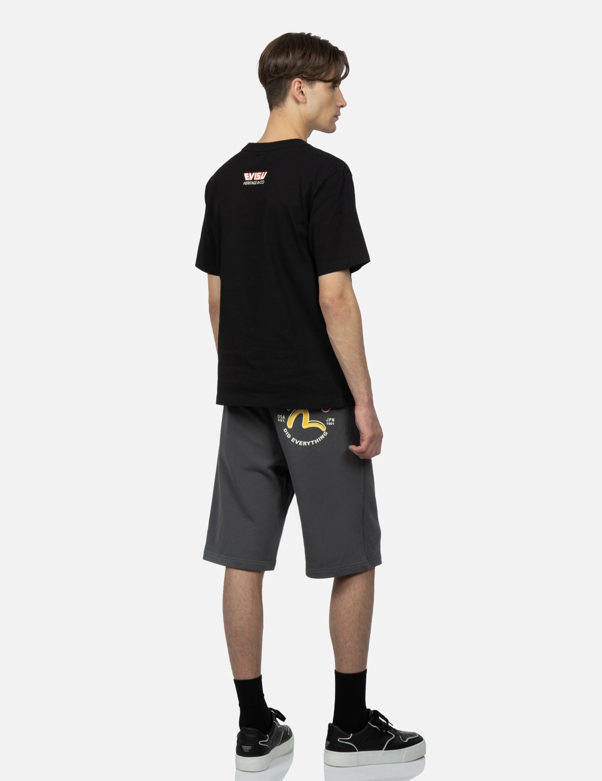 SEAGULL PRINT SWEAT SHORTS - 3