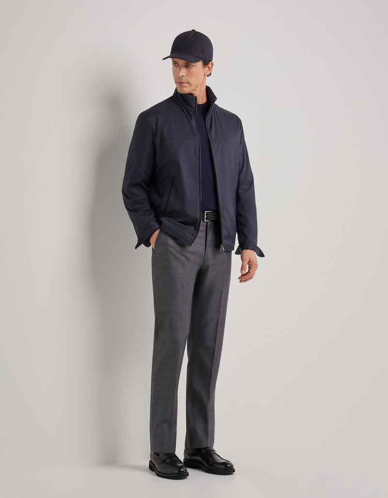 Canali DARK NAVY MICRO STRUCTURED CREW NECK IN A COTTON AND MODAL BLEND outlook