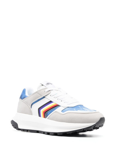 Missoni panelled lace-up sneakers outlook