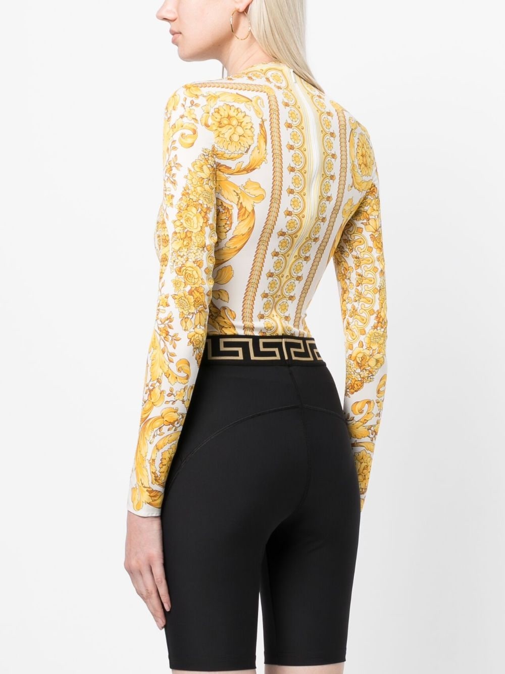 Barocco-print  bodysuit - 4