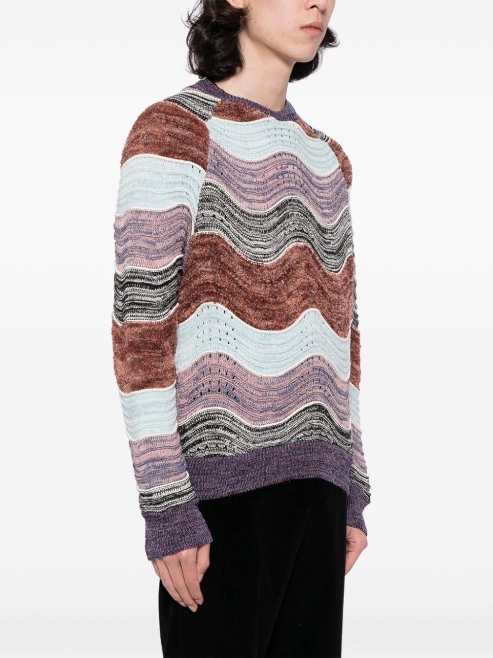 peacock-knit jumper - 4