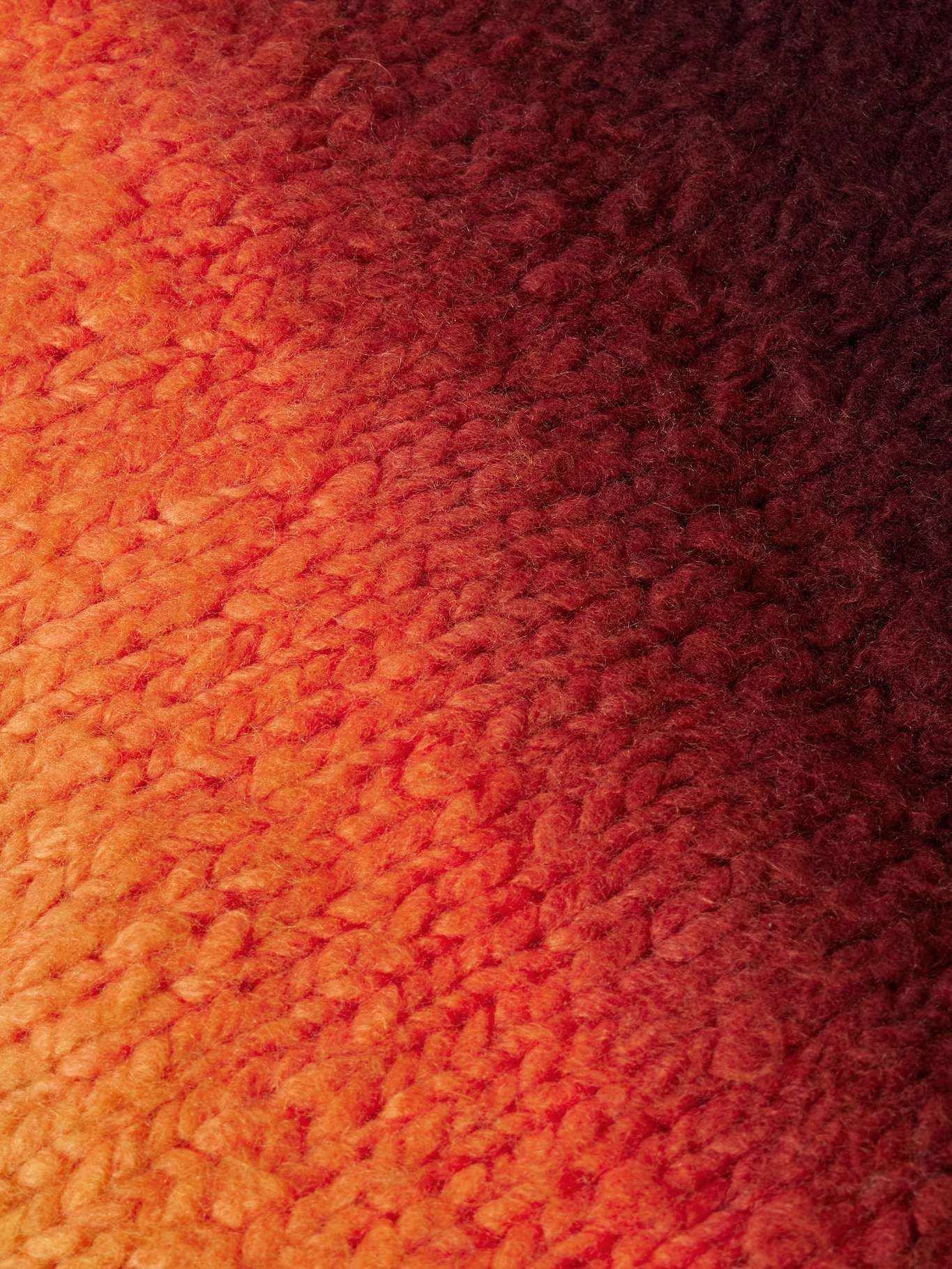 Ino dégradé brushed-cashmere shoulder bag Orange - 4