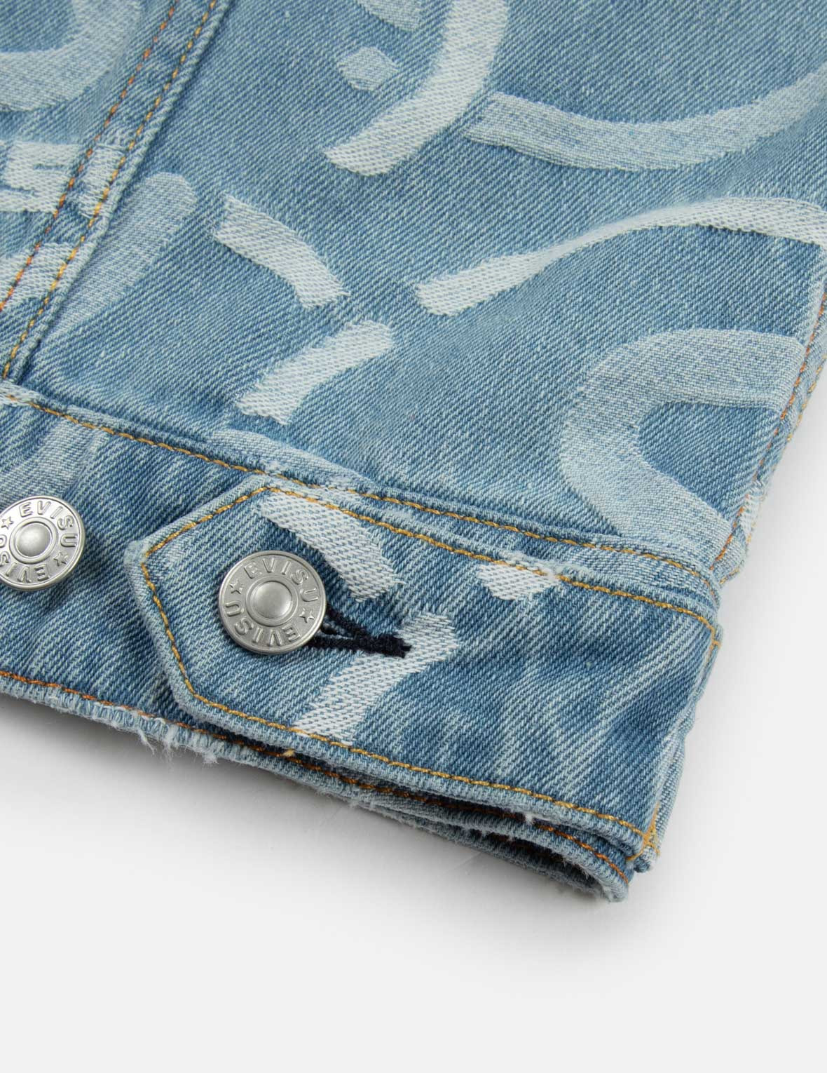 ALLOVER SEAGULL JACQUARD RELAX FIT DENIM JACKET - 9