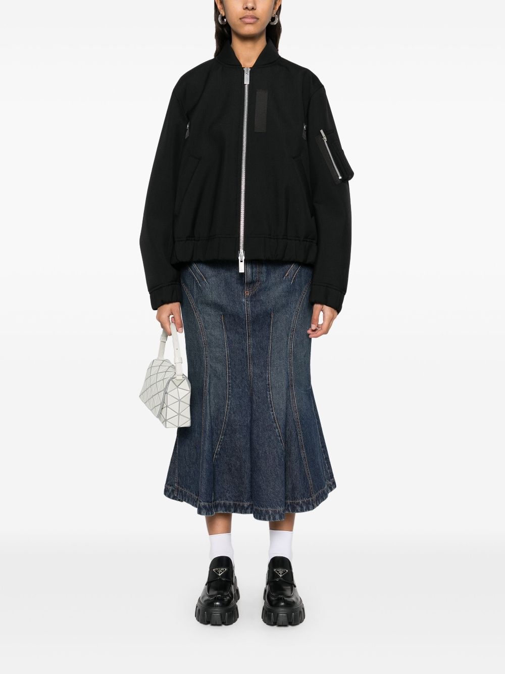 invert-pleat bomber jacket - 2