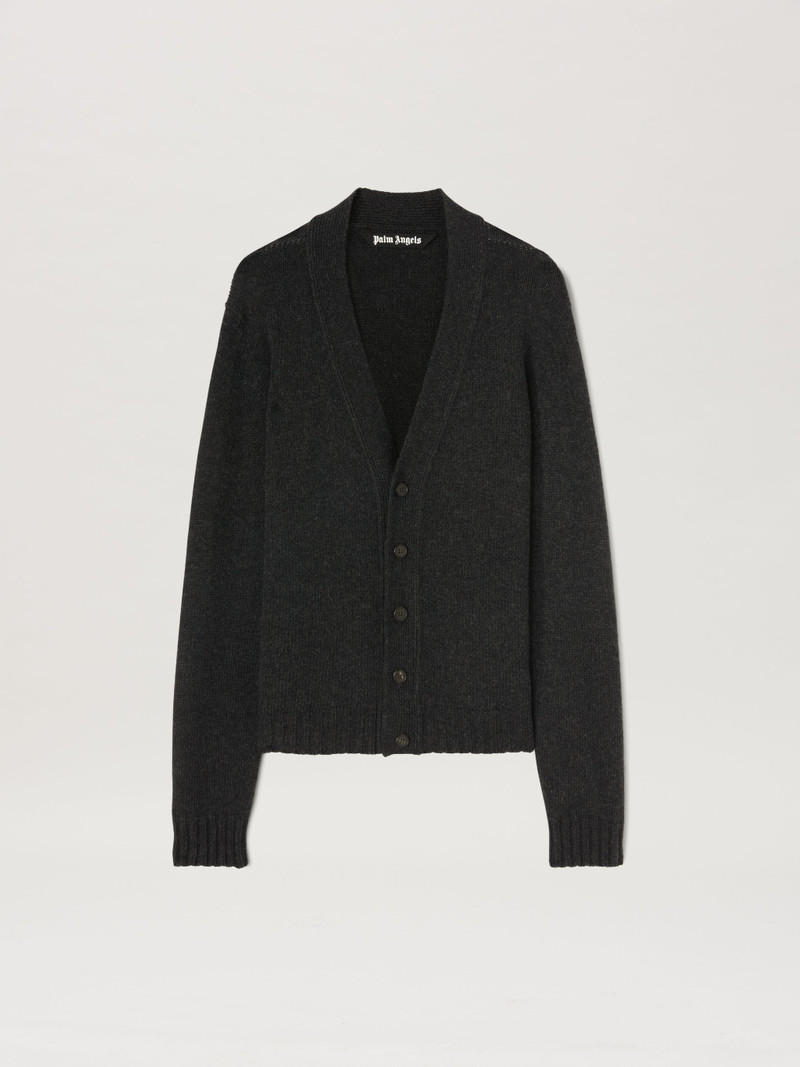 Curved Logo Cardigan 1