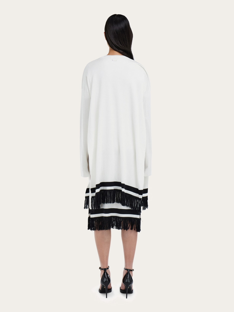 Longline cardigan with fringe detail 4