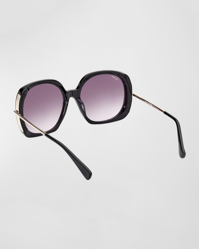 Max Mara Malibu Mixed-Media Butterfly Sunglasses outlook