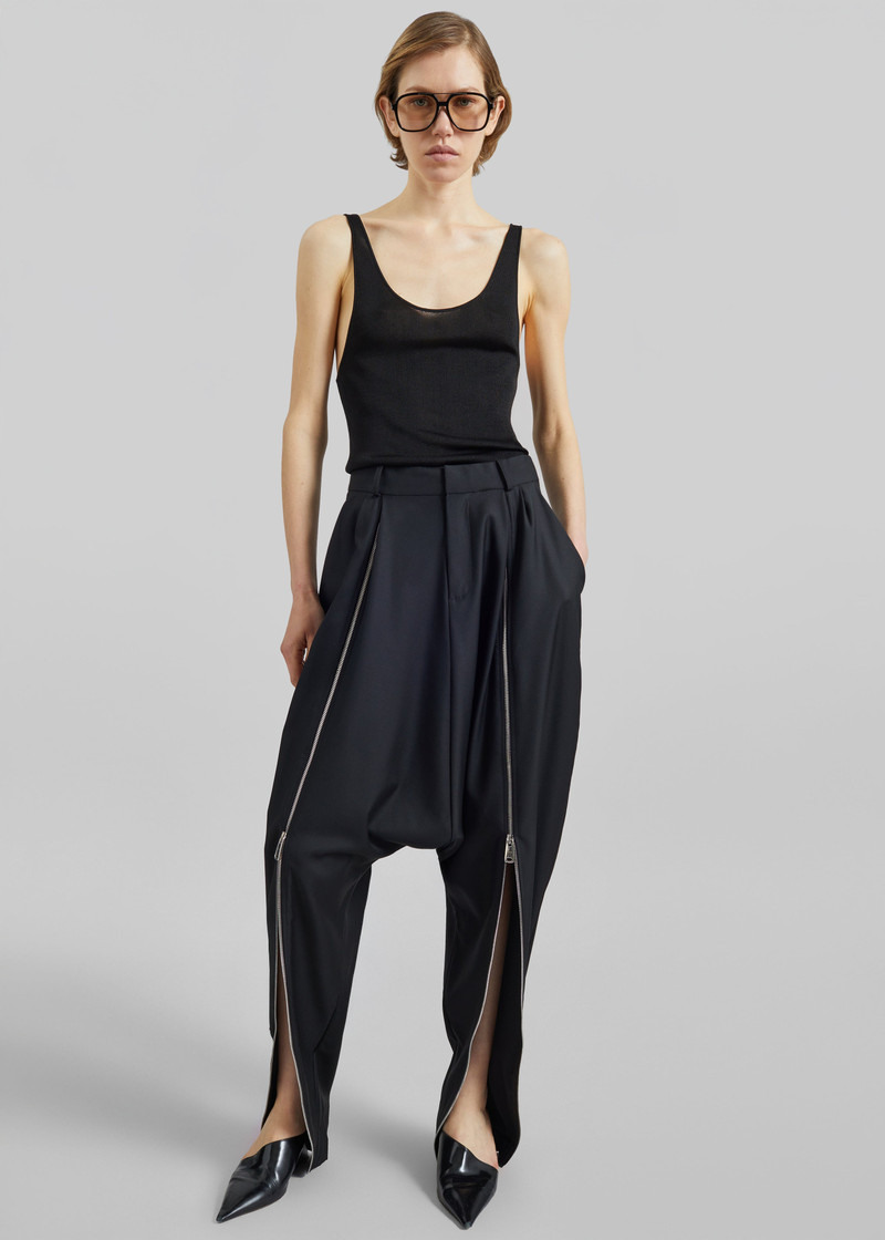 Coperni Double Zipped Sarouel Pants - Black 6