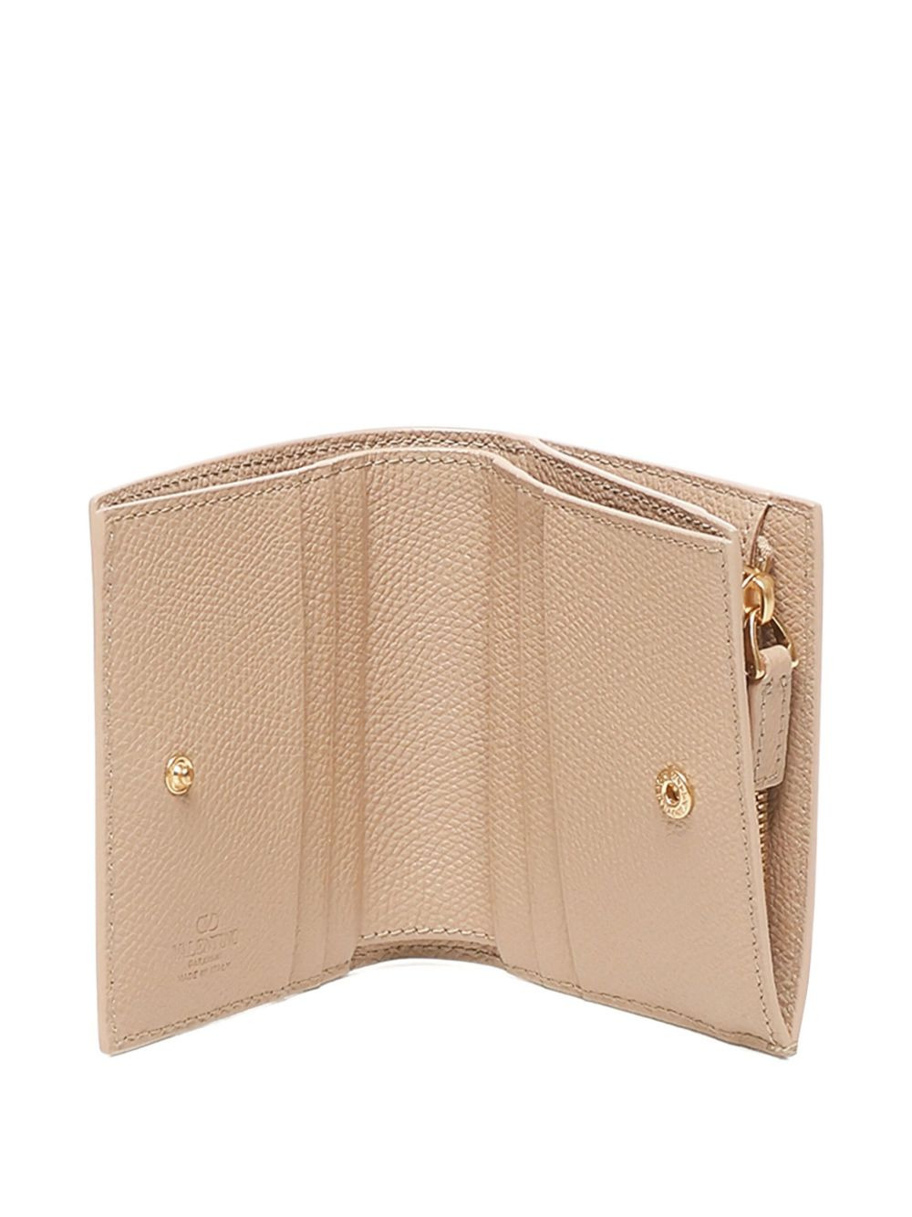 logo-plaque leather wallet - 4