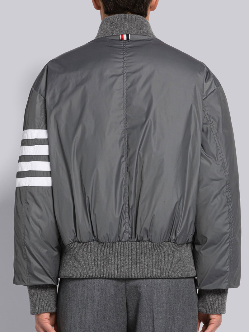 Thom Browne POLY TWILL 4-BAR OVERSIZED BLOUSON JACKET outlook