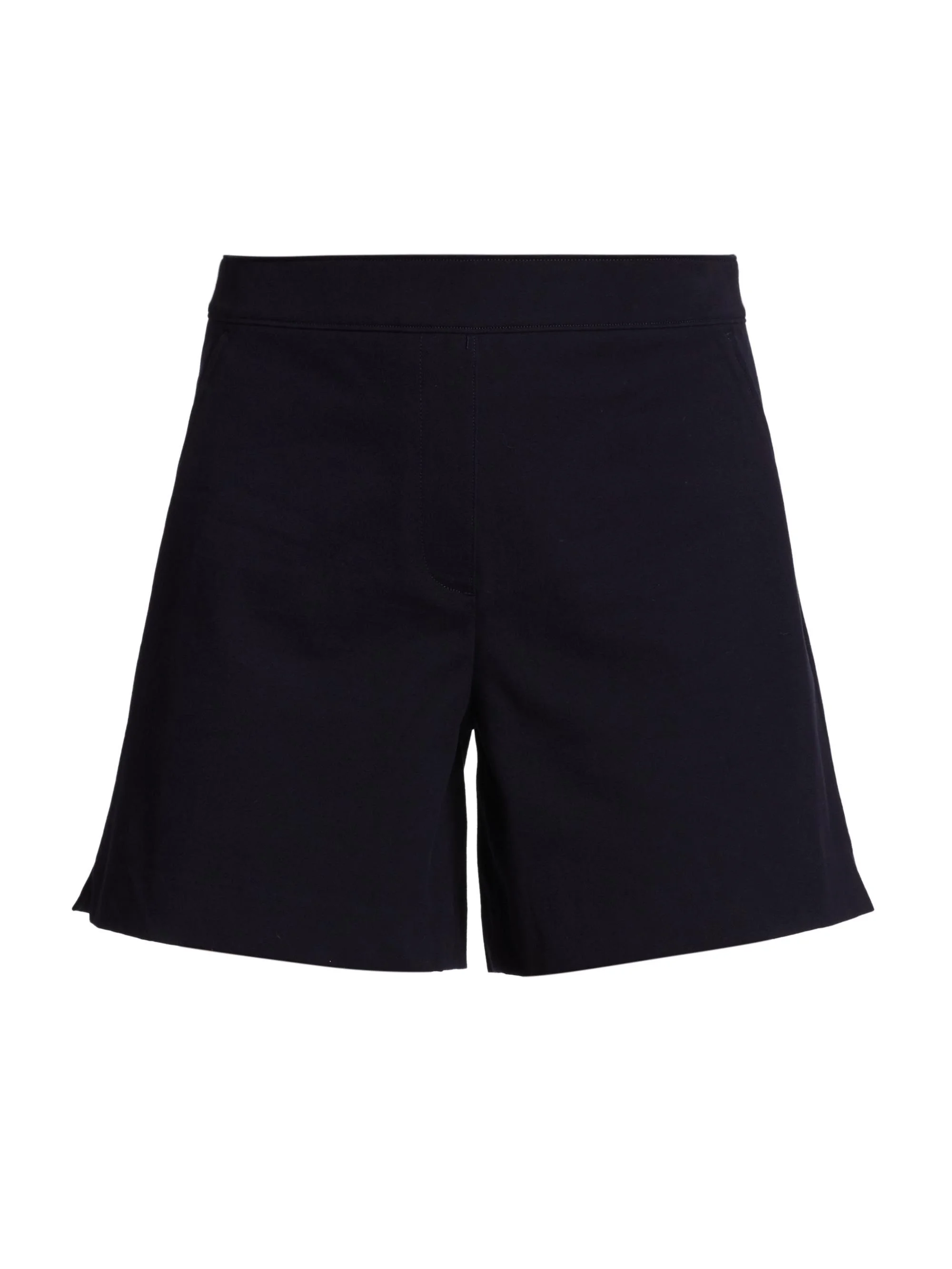 Women's Polished Stretch-Cotton Shorts - Navy - 1