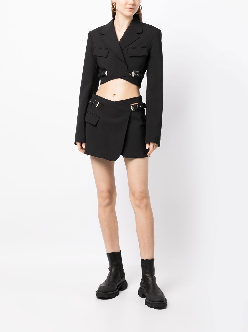 interlock A-line mini skirt - 2