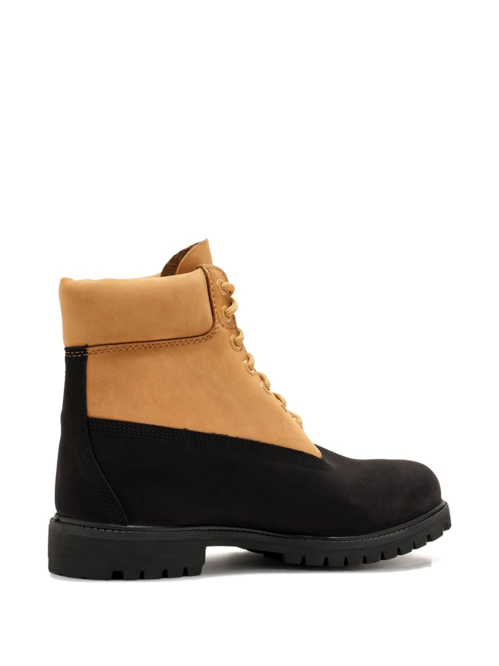 leather two-tone boots - 4