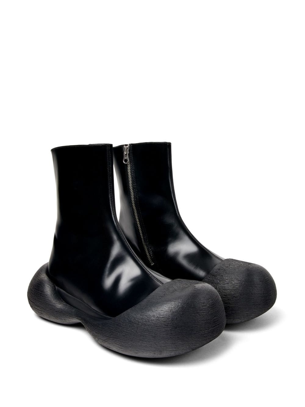 Caramba round-toe leather ankle boots - 2