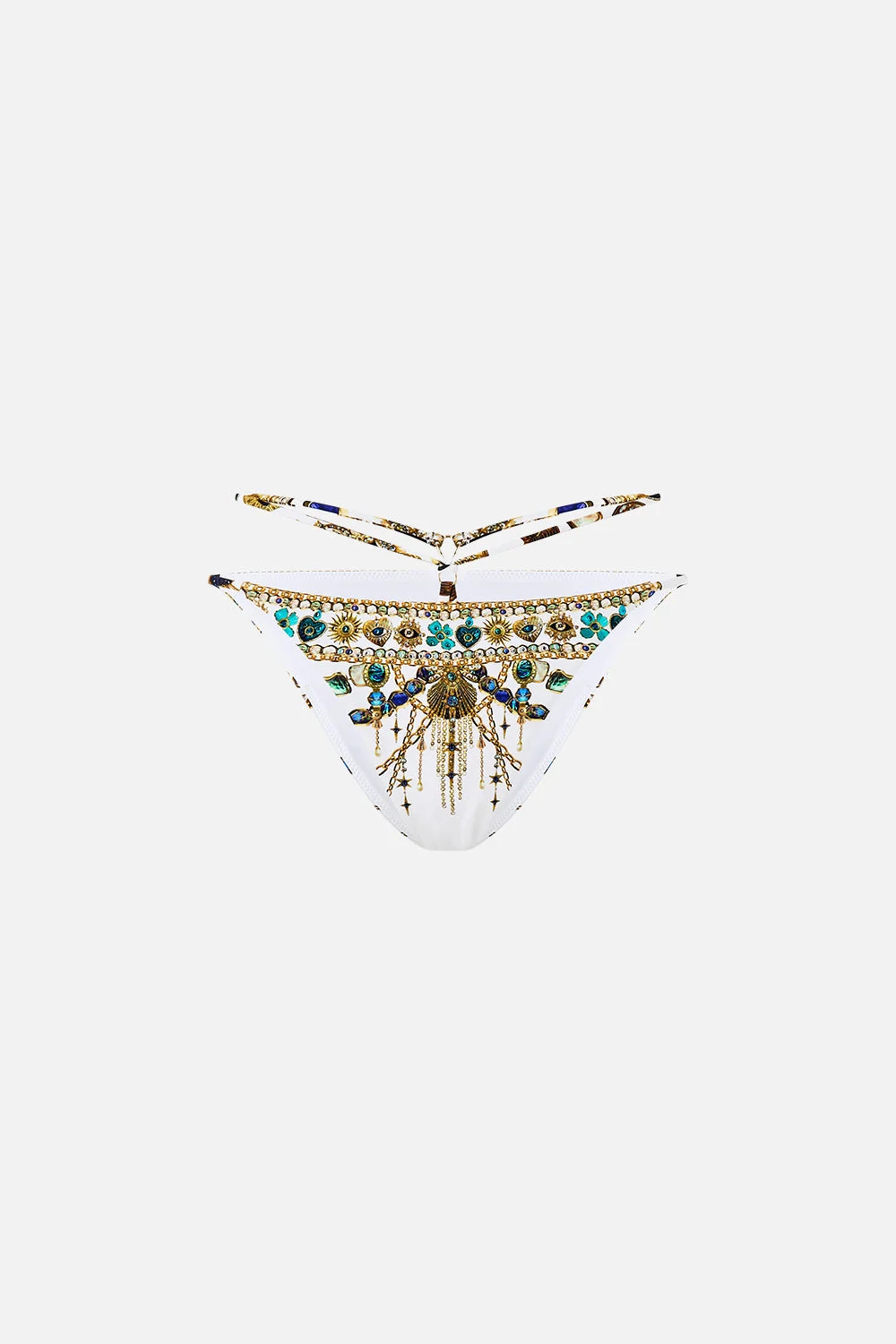 MULTI STRAP BIKINI BOTTOM WITH RING TRIMS - 1