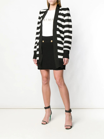 Balmain knitted button mini skirt outlook