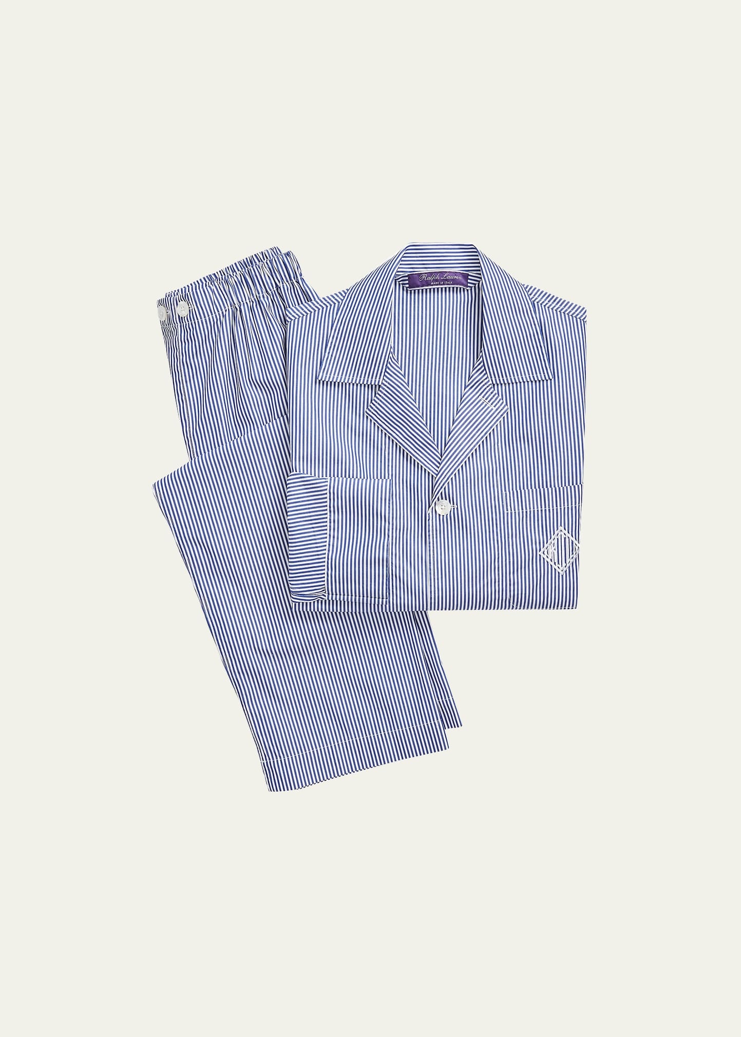 Men's Striped Premium Cotton Pajama Set - 5