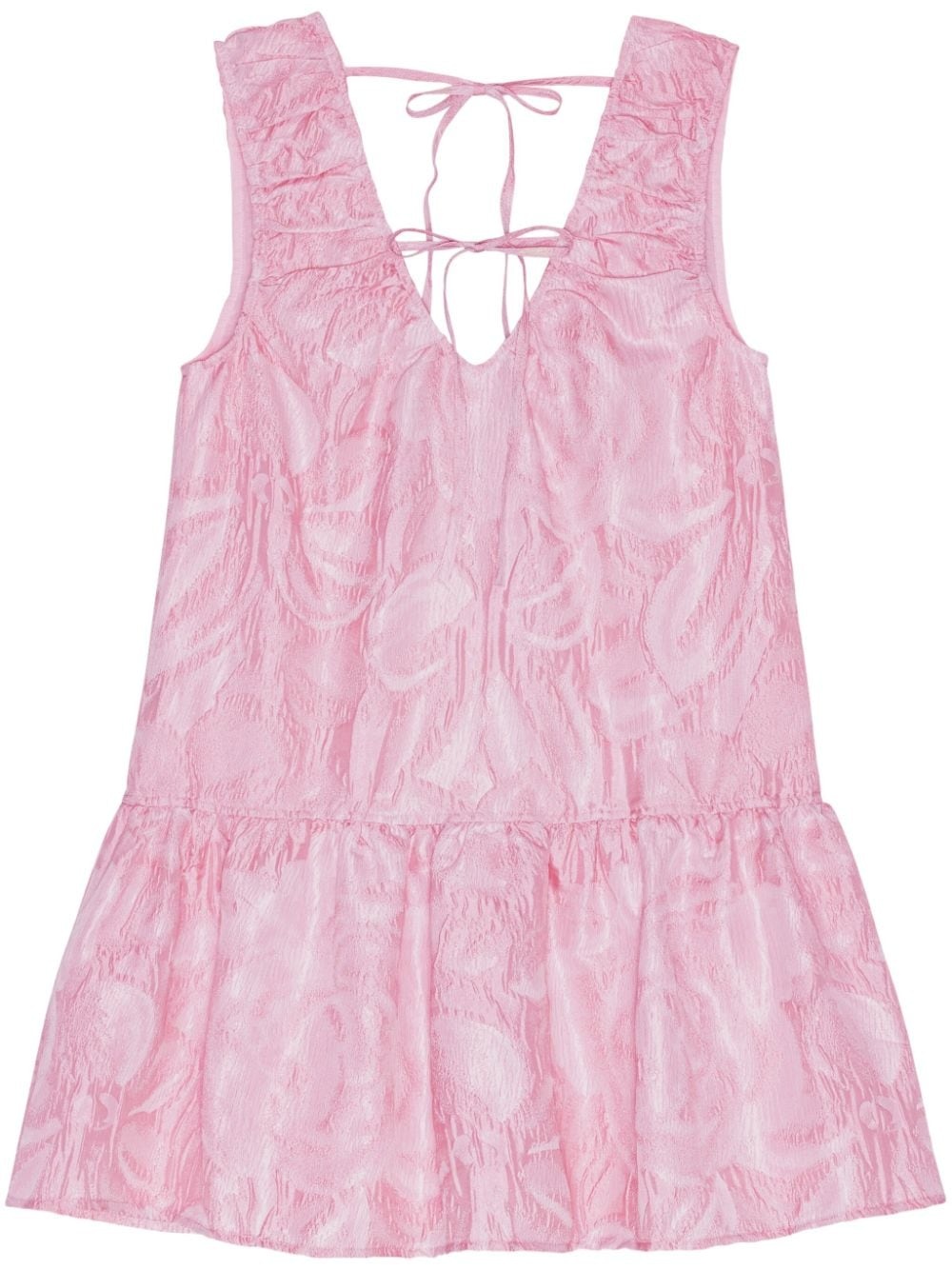 patterned sleeveless dress - 1