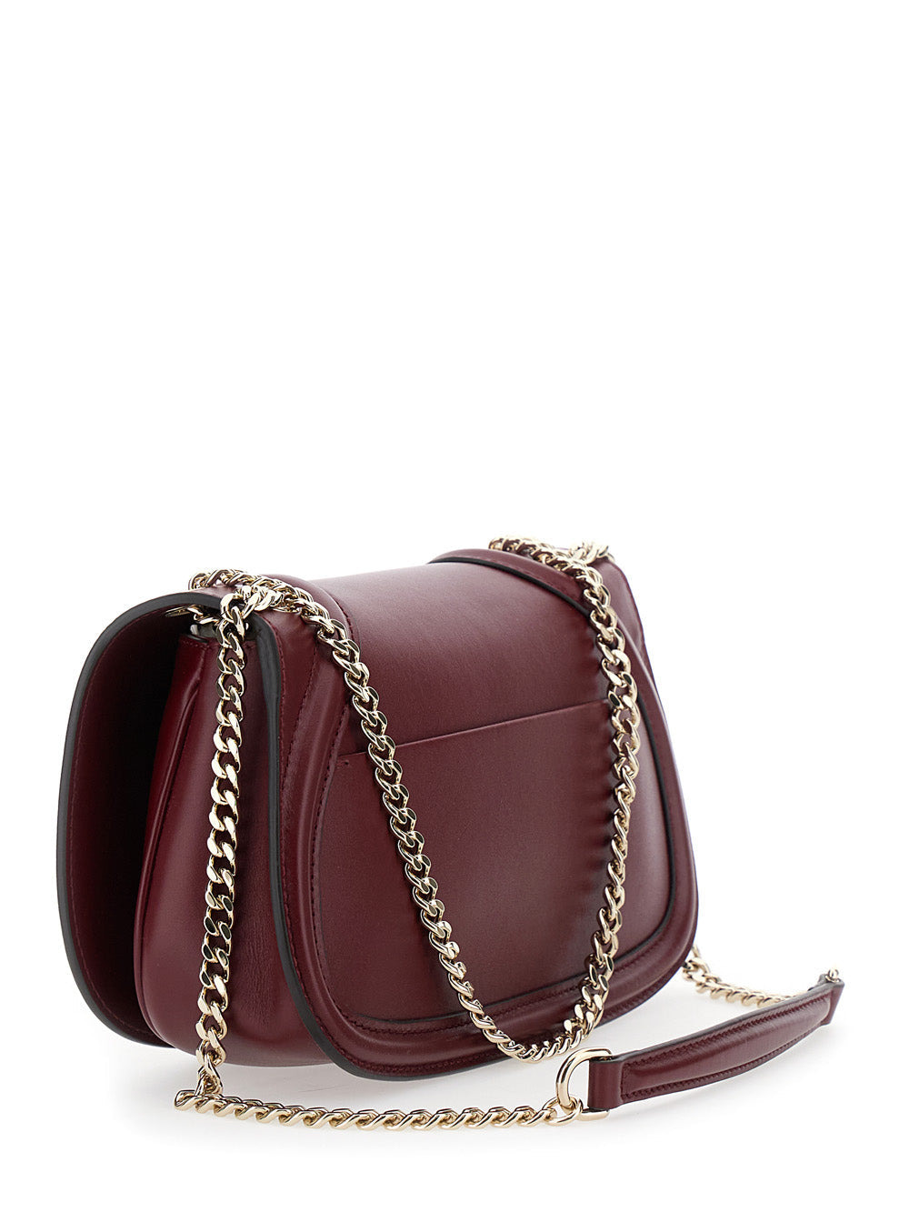 Gucci Women 'Blondie Small' Red Handbag With Metallic Gg Crossover On The Front And Chain Shoulder S - 3