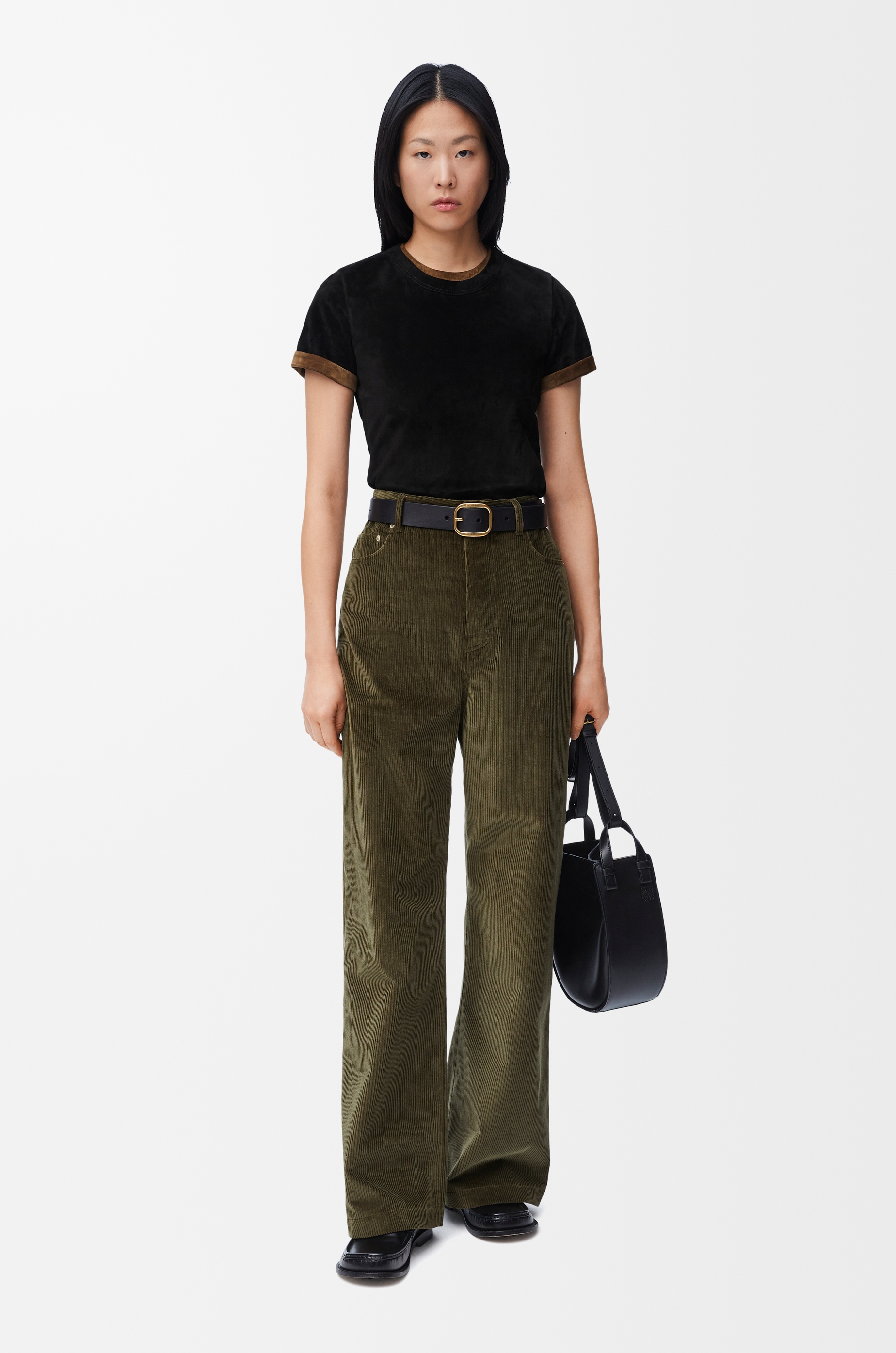 High waisted trousers in cotton and cashmere - 2