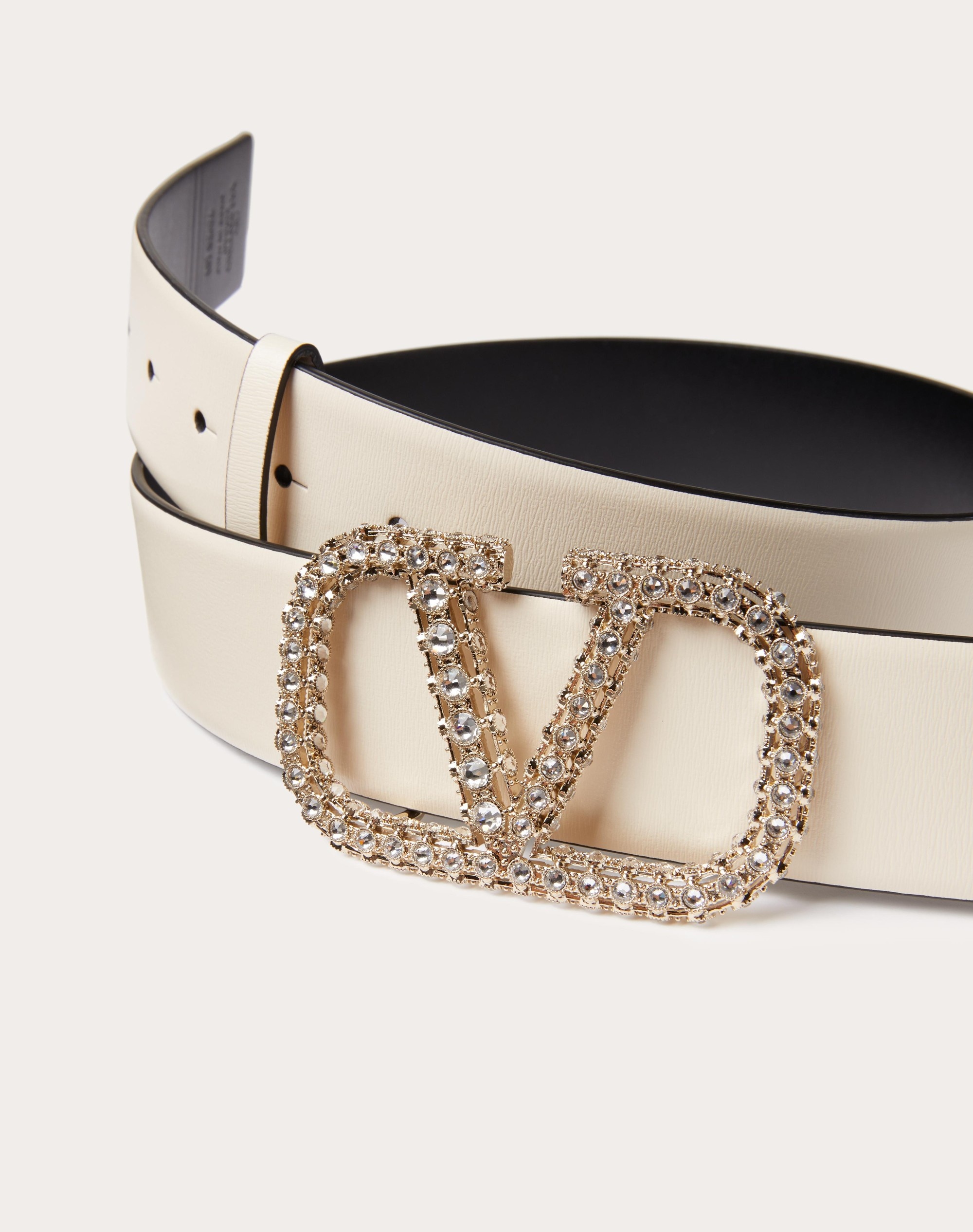 Valentino REVERSIBLE VLOGO SIGNATURE BELT IN GLOSSY CALFSKIN 40 MM