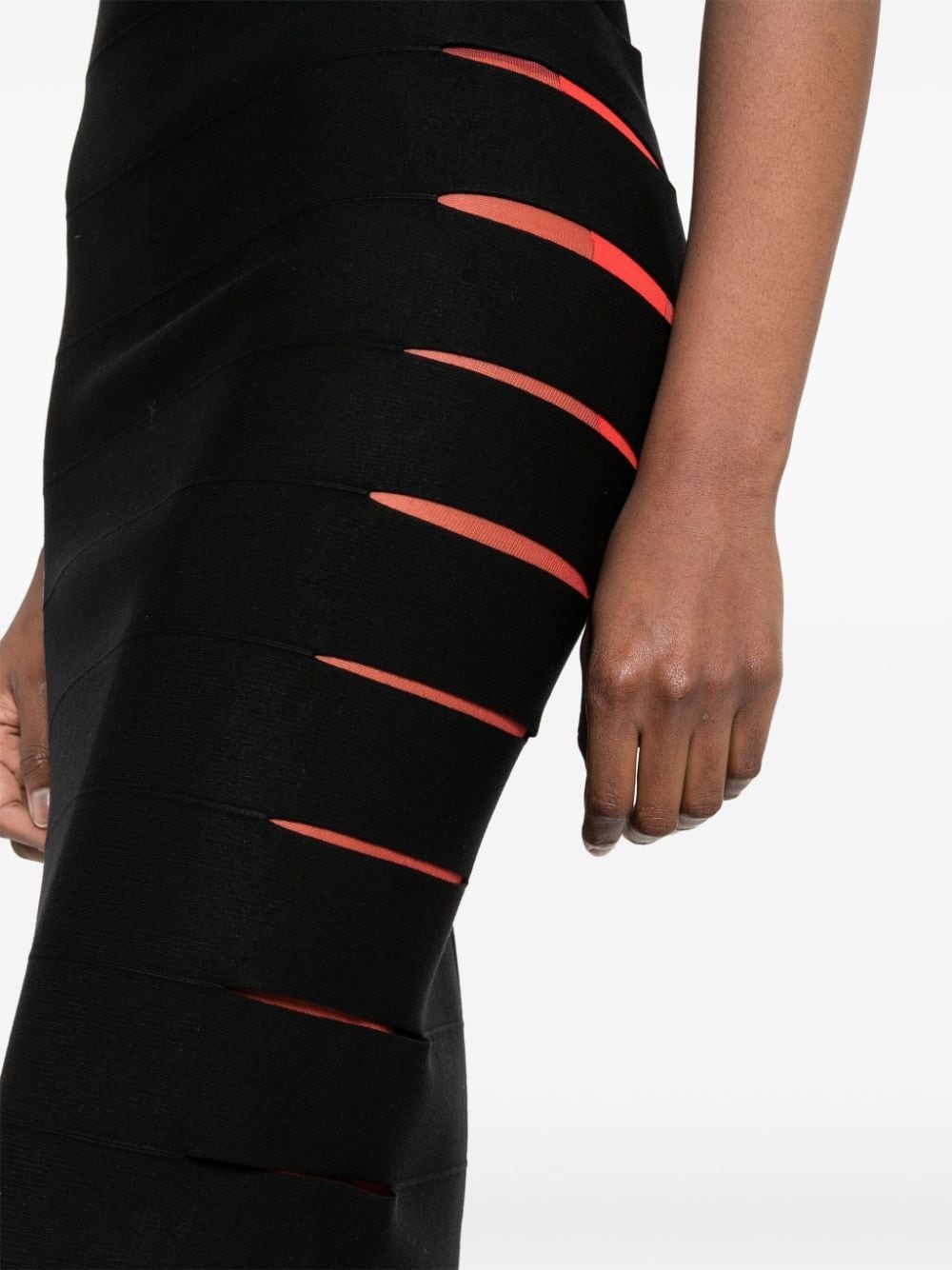 cut-out band midi skirt - 5