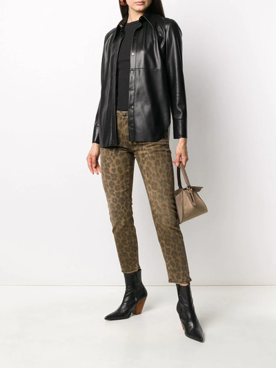 R13 leopard print skinny jeans outlook