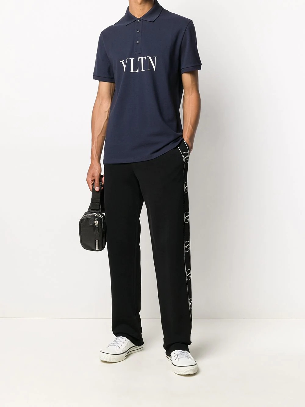 VLOGO jacquard panelled track pants - 2