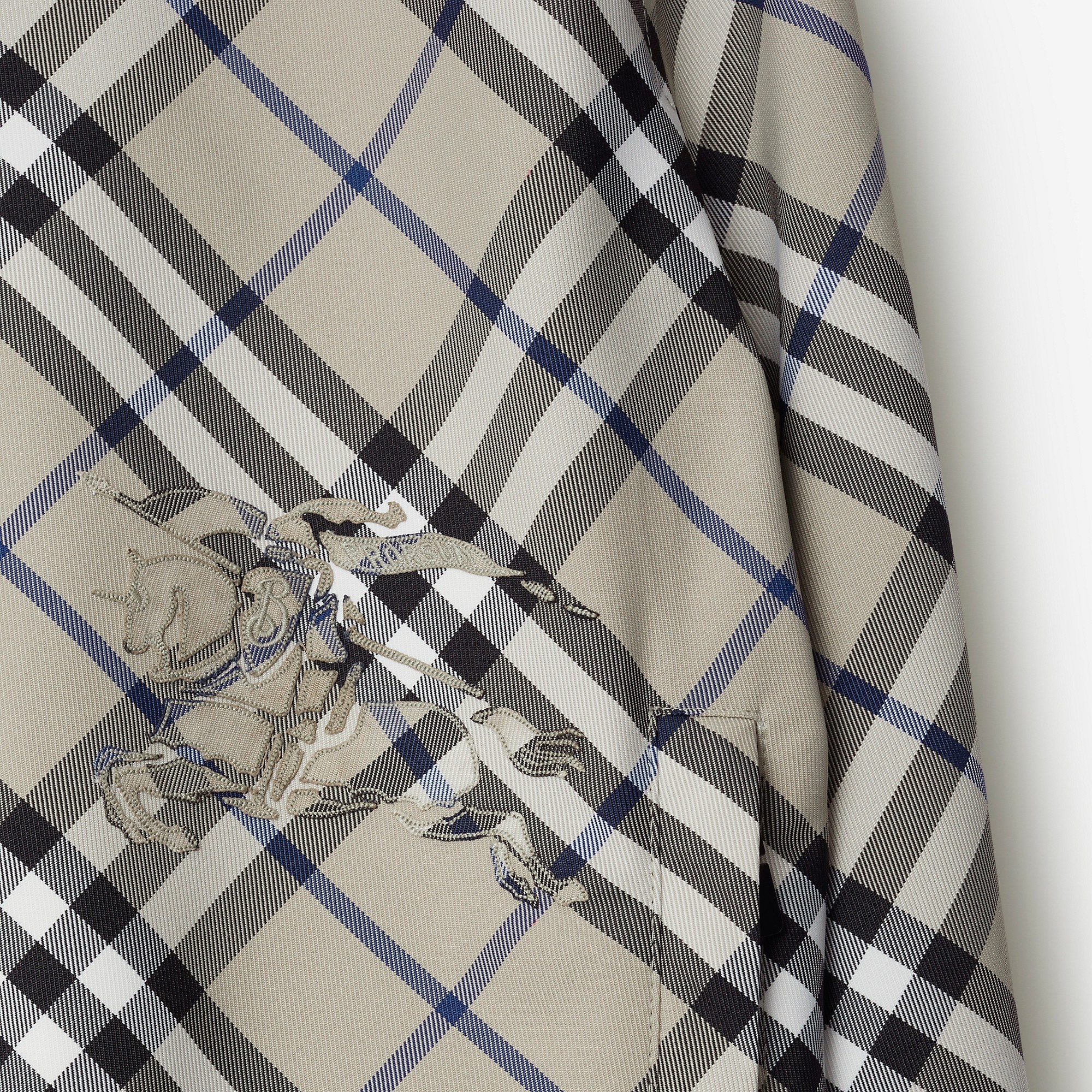 Cropped Reversible Check Jacket - 6