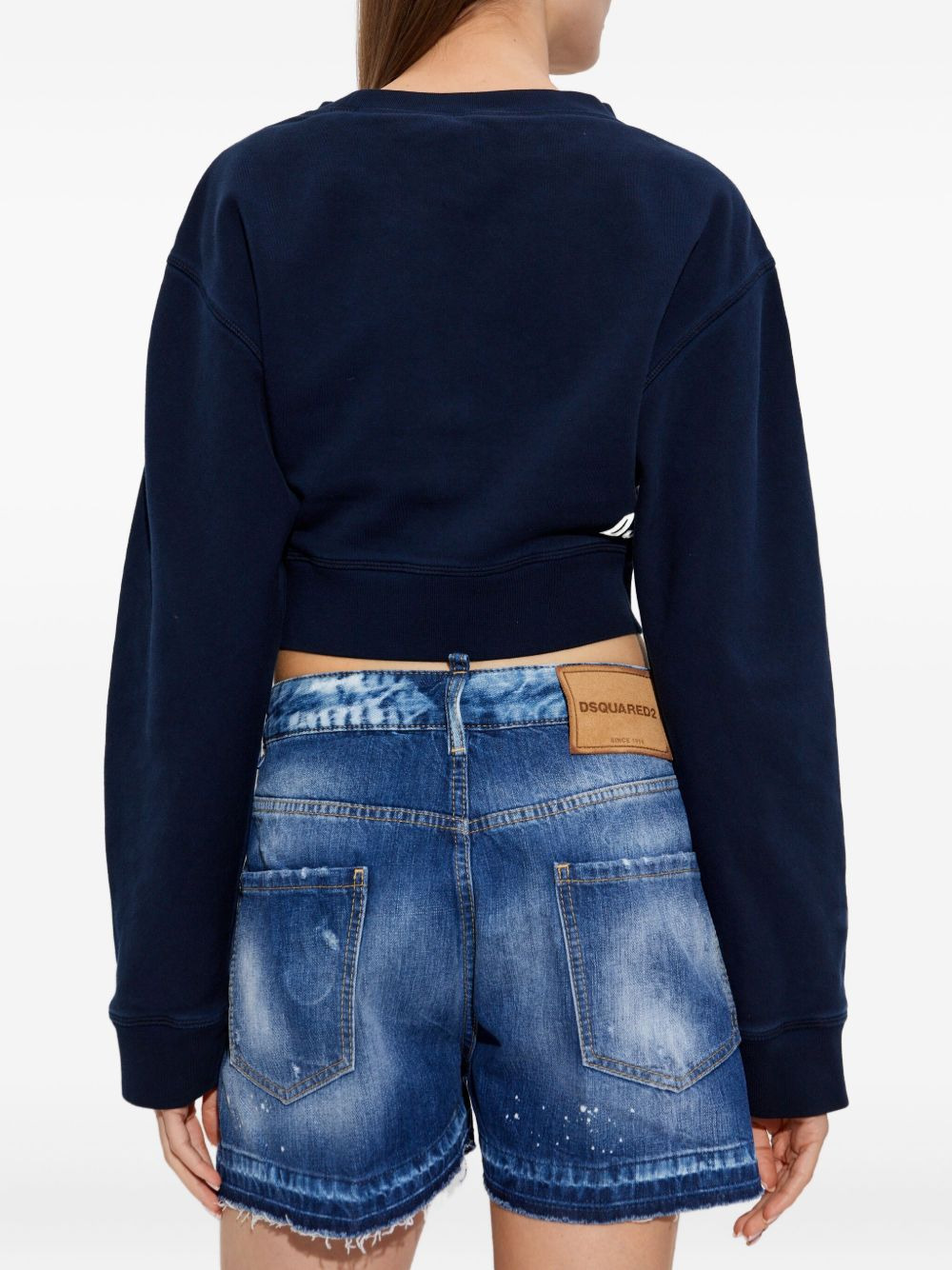 embroidered-motif sweatshirt - 4