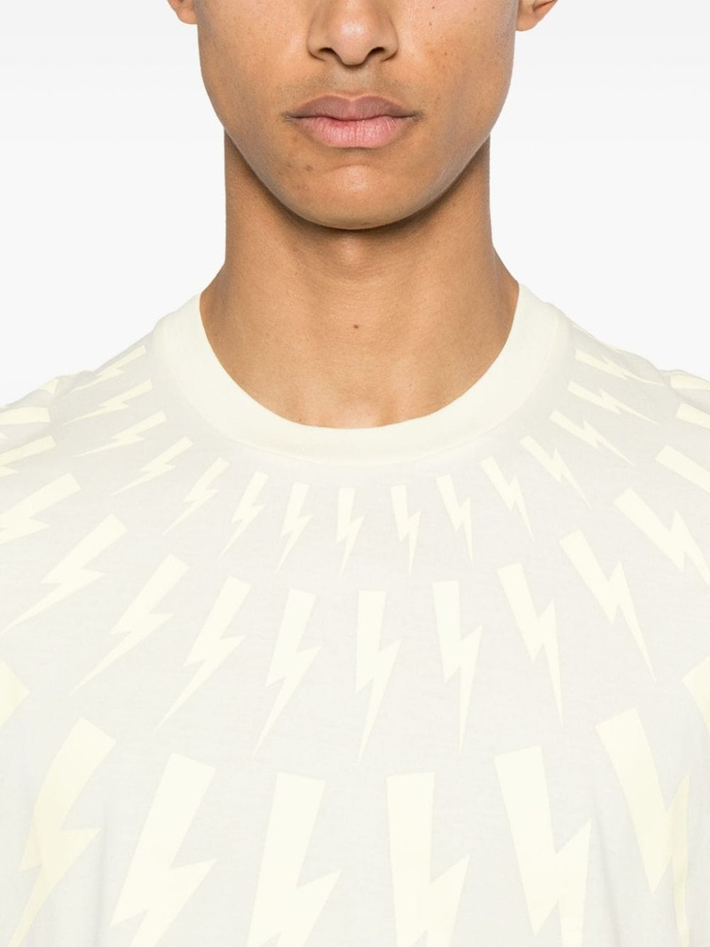 Thunderbolt-print cotton T-shirt 5