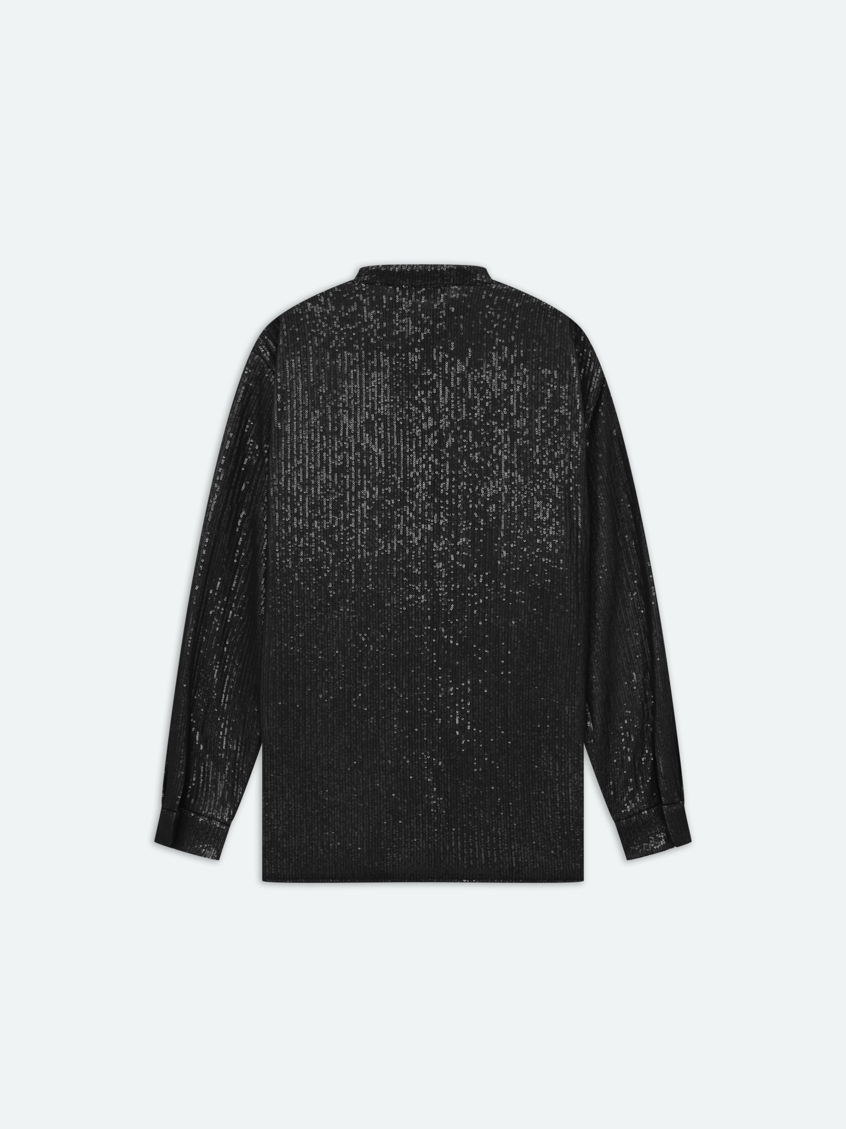 TAB COLLAR COVERED SEQUIN SHIRT - 2