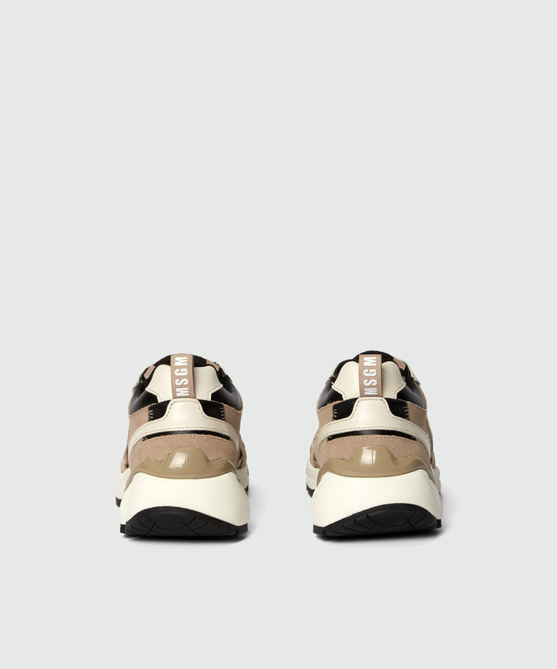 MSGM Leather and mesh Vulcano sneakers outlook