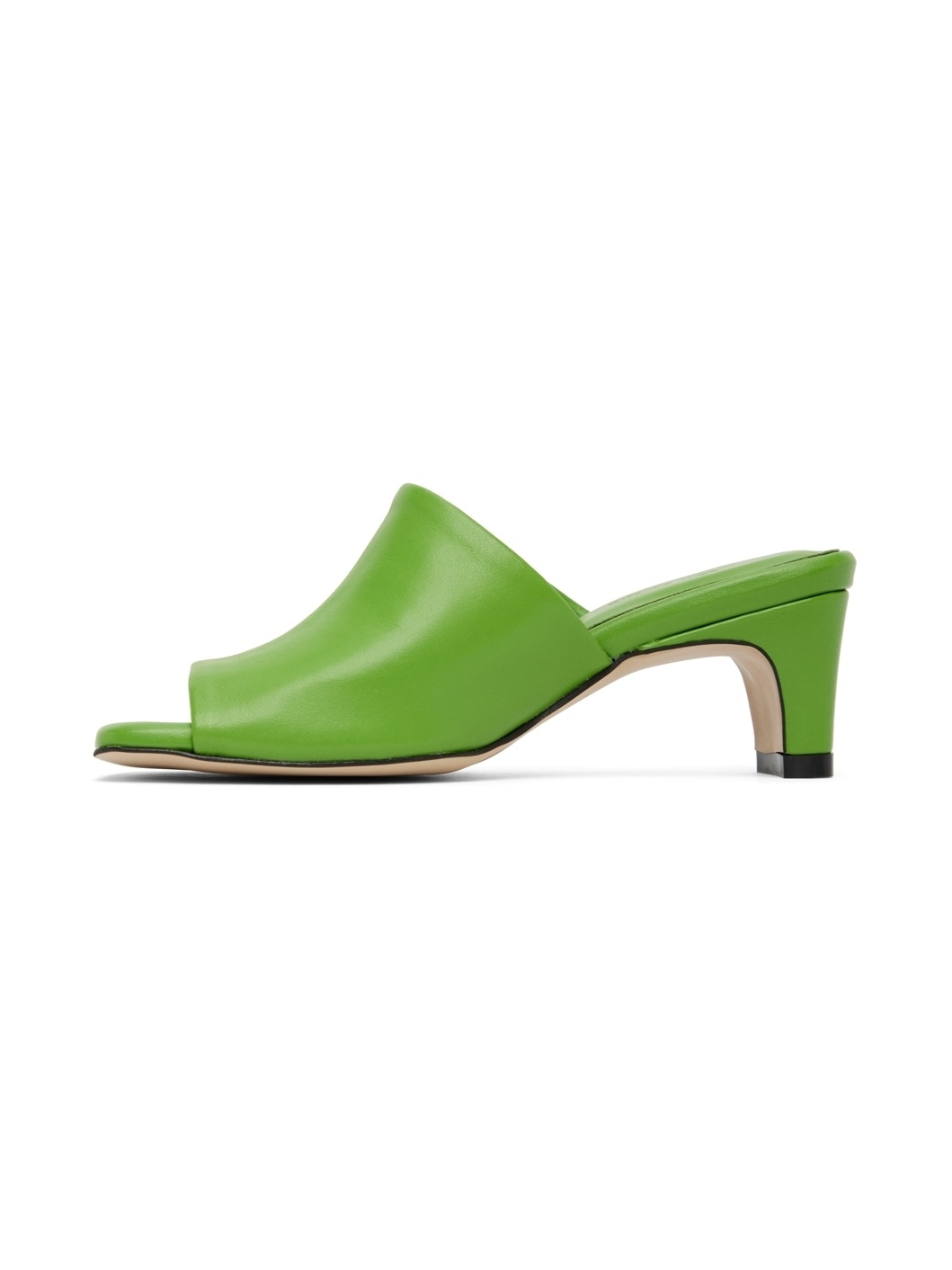 Green Slide Heeled Sandals - 3
