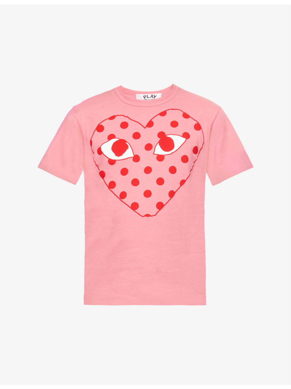 Heart and polka-dot print cotton-jersey T-shirt - 1