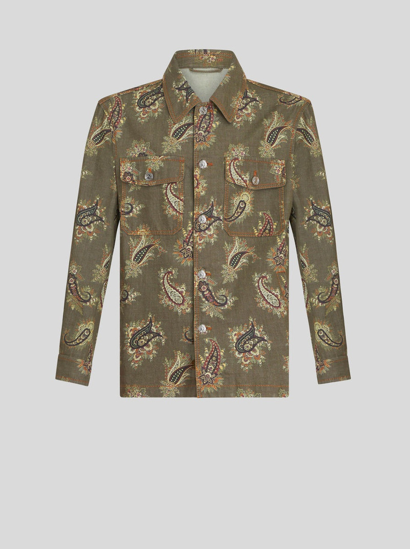PAISLEY DENIM OVERSHIRT - 1
