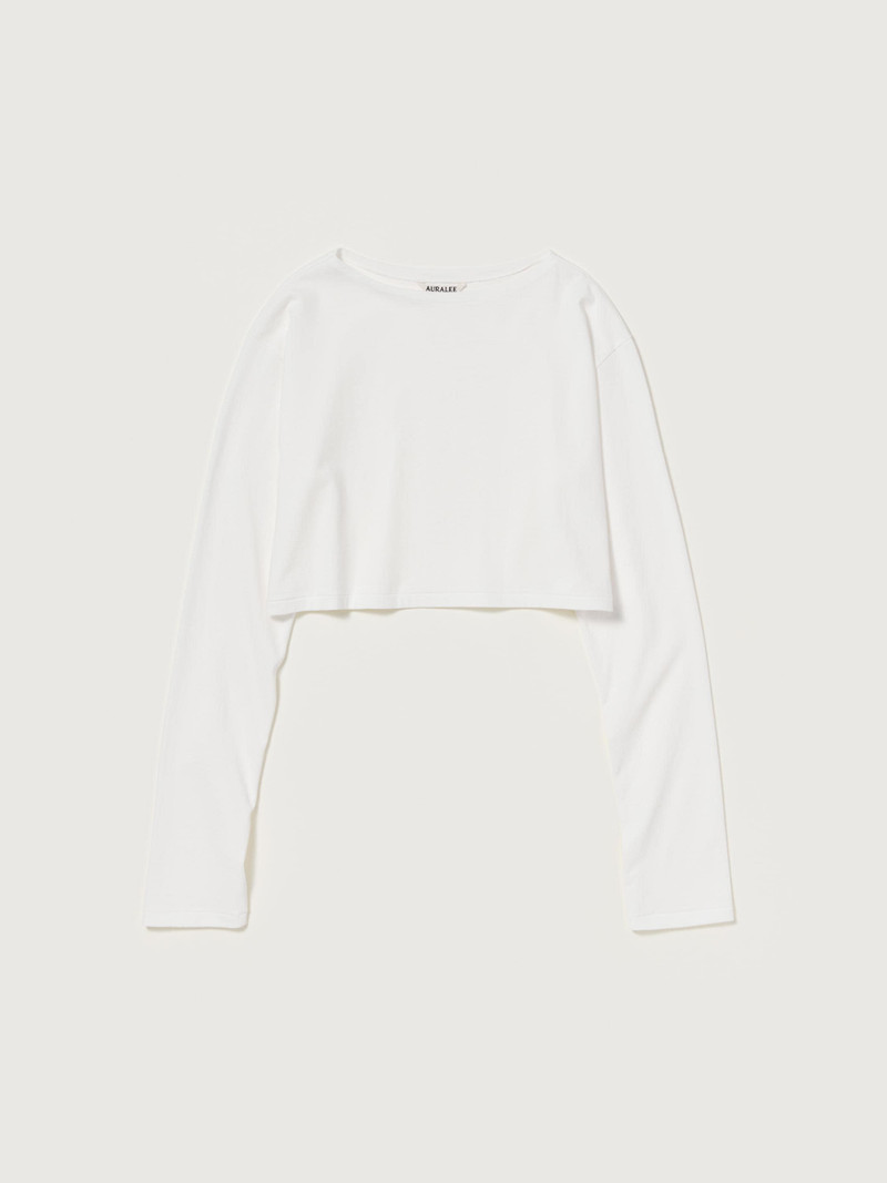 HIGH GAUGE COTTON JERSEY BOAT NECK L/S TEE 1