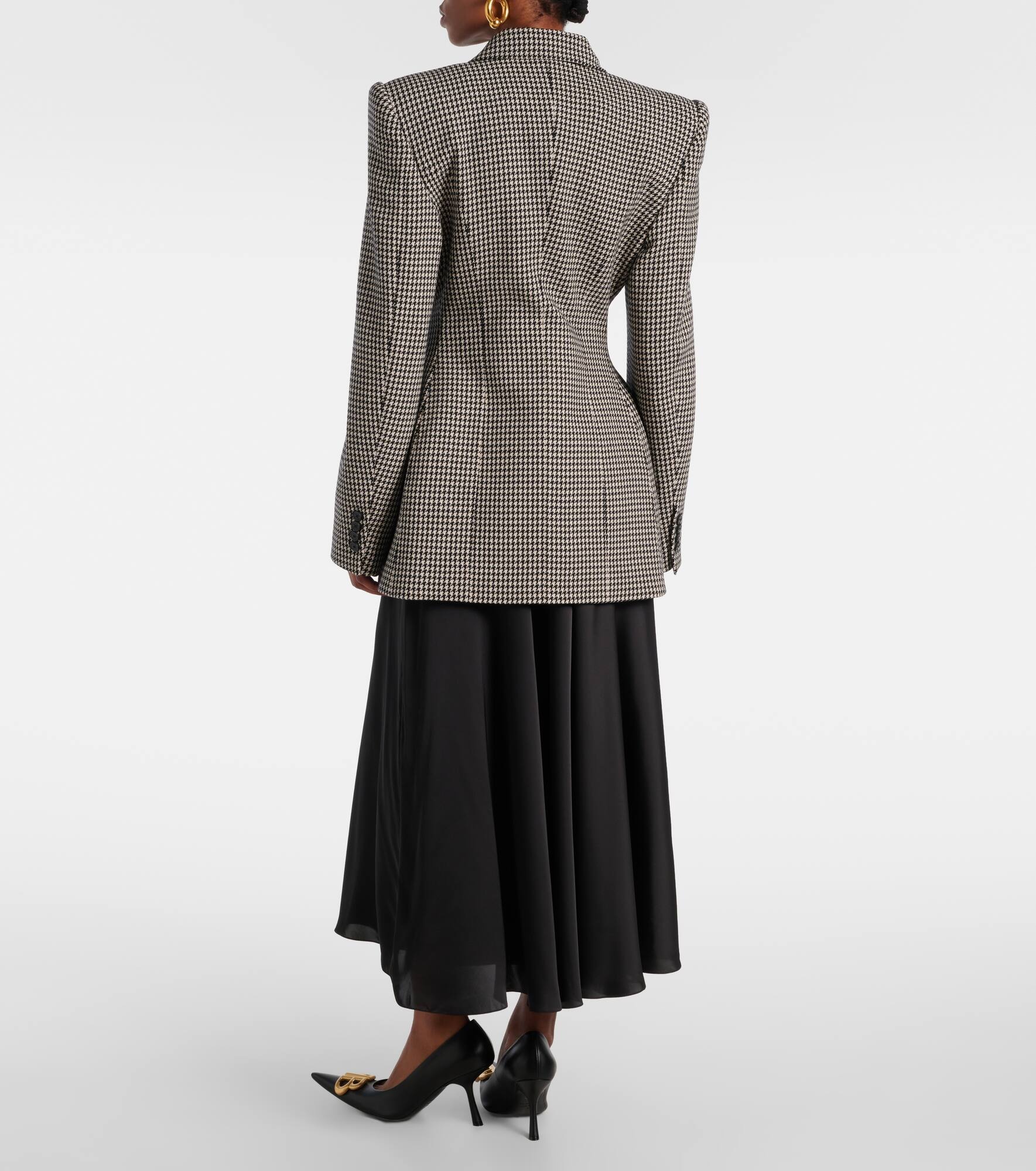 Houndstooth wool blazer - 3