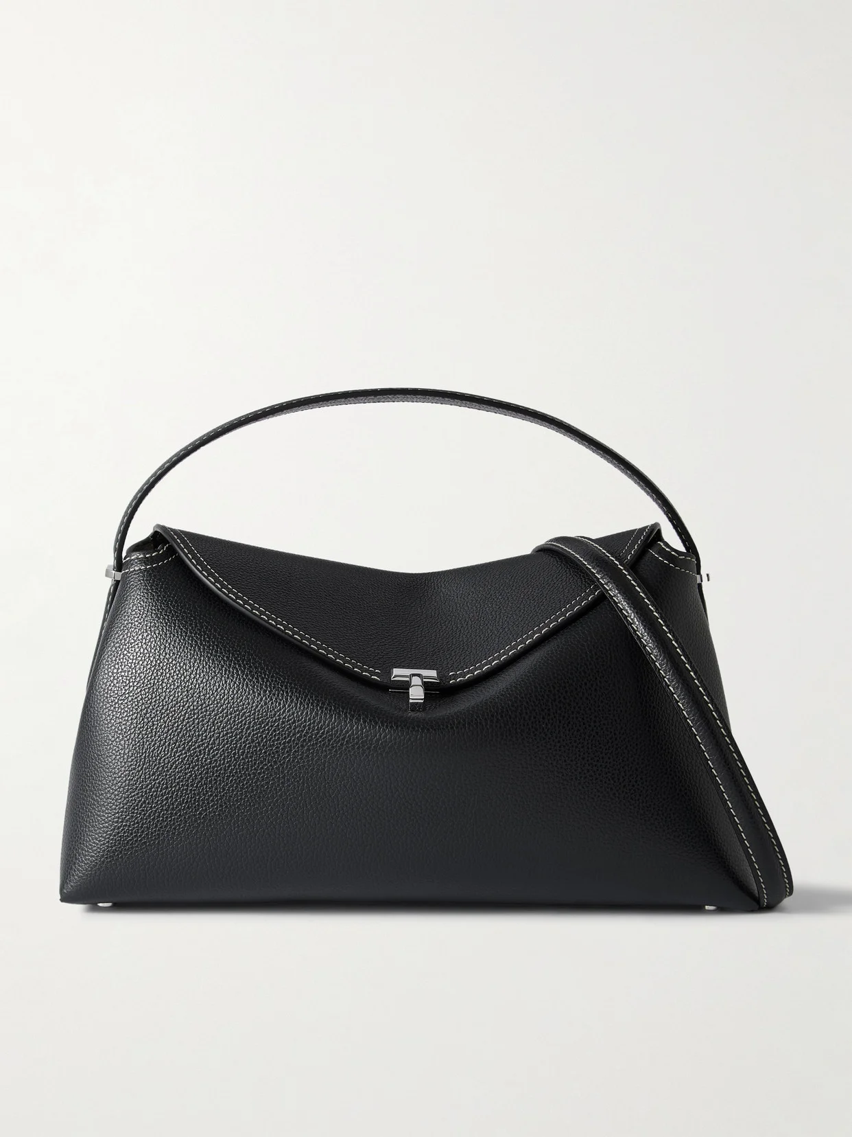 T-lock Textured-leather Shoulder Bag - 1