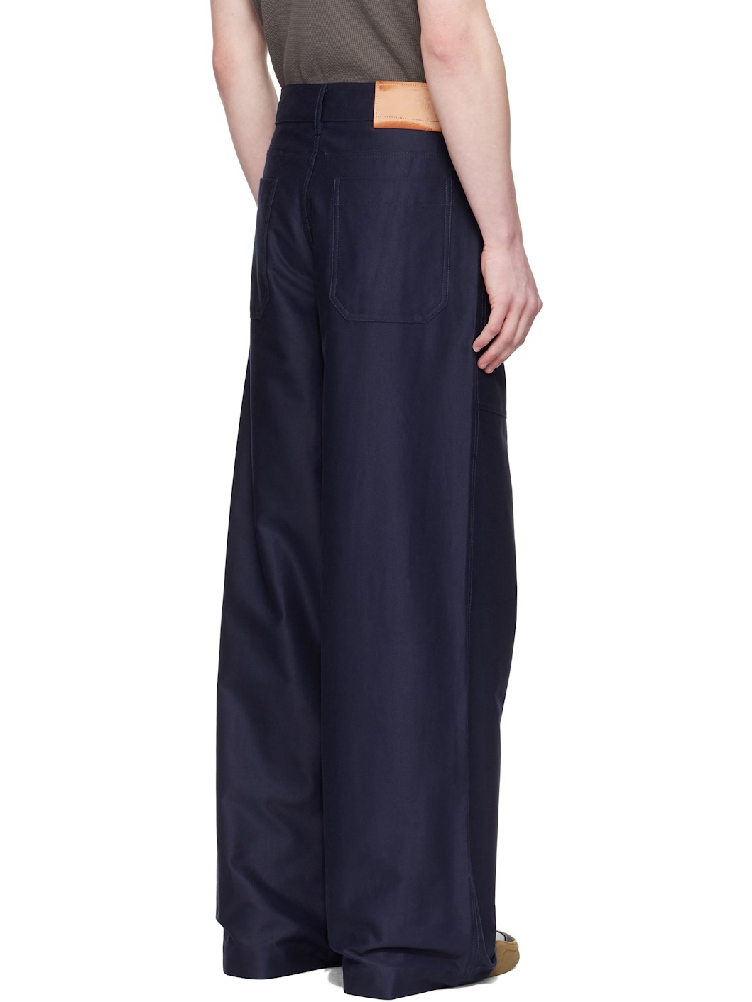 Navy Wide Sailor Trousers - 3