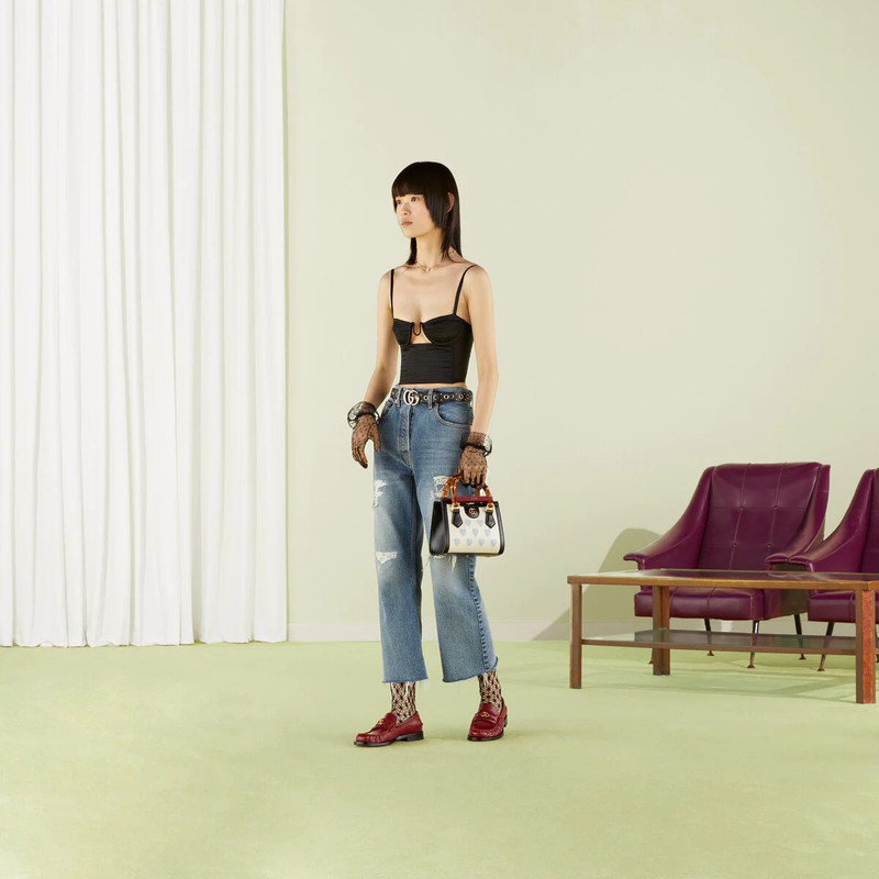 GUCCI Gucci Lovelight denim straight leg pant outlook